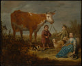 Children and a Cow by Aelbert Cuyp - Classic Art canvas print