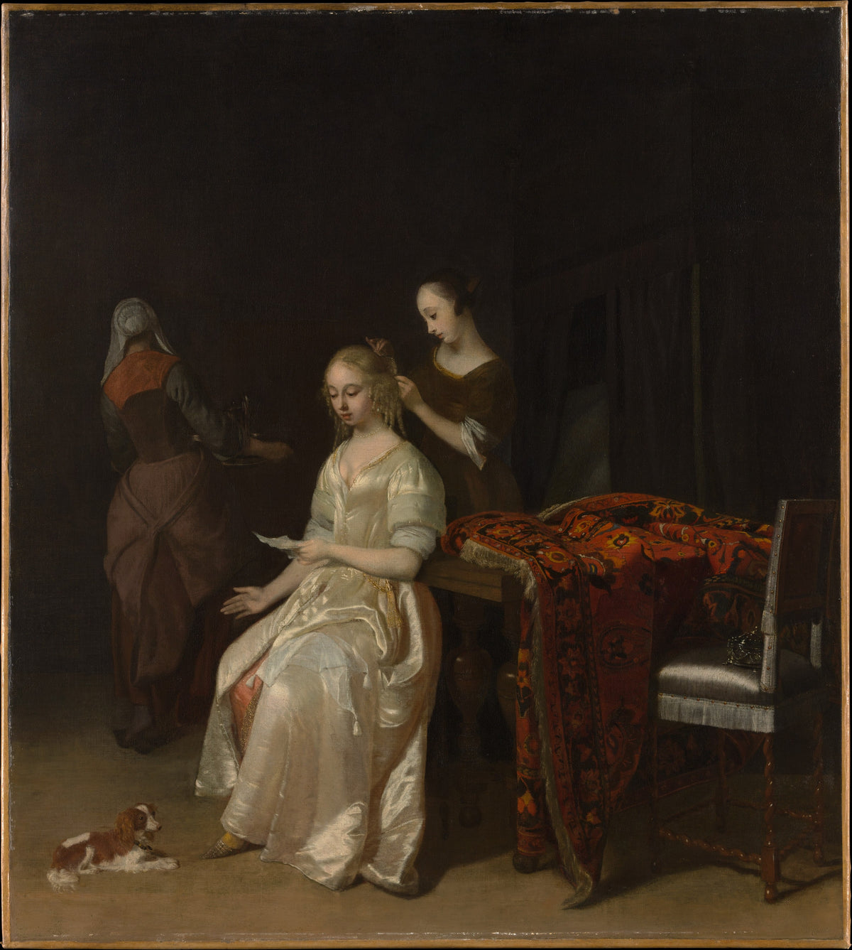 The Love Letter by Jacob Ochtervelt - Oil Painting canvas print