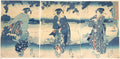 Women Near a River by Utagawa Kuniyoshi - Ukiyo-e canvas print