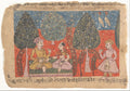 Page from a Dispersed Rasikapriya Lover's Breviary by  - Watercolor canvas print