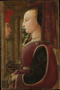 Portrait of a Woman with a Man at a Casement by Fra Filippo Lippi - Tempera canvas print