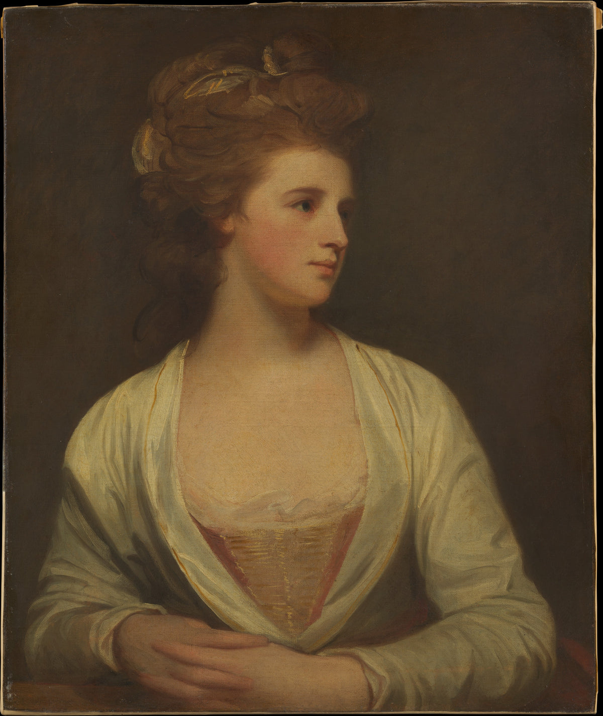 Portrait of a Woman, Said to Be Emily Bertie Pott died 1782 by George Romney - Oil Painting canvas print