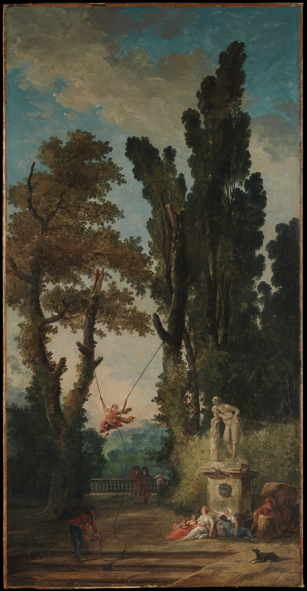 The Swing by Hubert Robert - Oil Painting canvas print