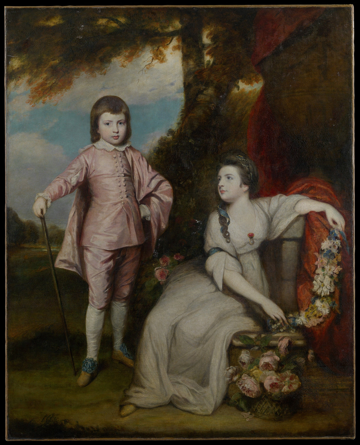 George Capel, Viscount Malden 17571839, and Lady Elizabeth Capel 17551834 by Sir Joshua Reynolds - Oil Painting canvas print