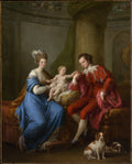 Edward Smith Stanley 17521834, Twelfth Earl of Derby, Elizabeth, Countess of Derby Lady Elizabeth Hamilton, 17531797, and Their Son Edward Smith Stanley, 17751851 by Angelica Kauffmann - Oil Painting canvas print