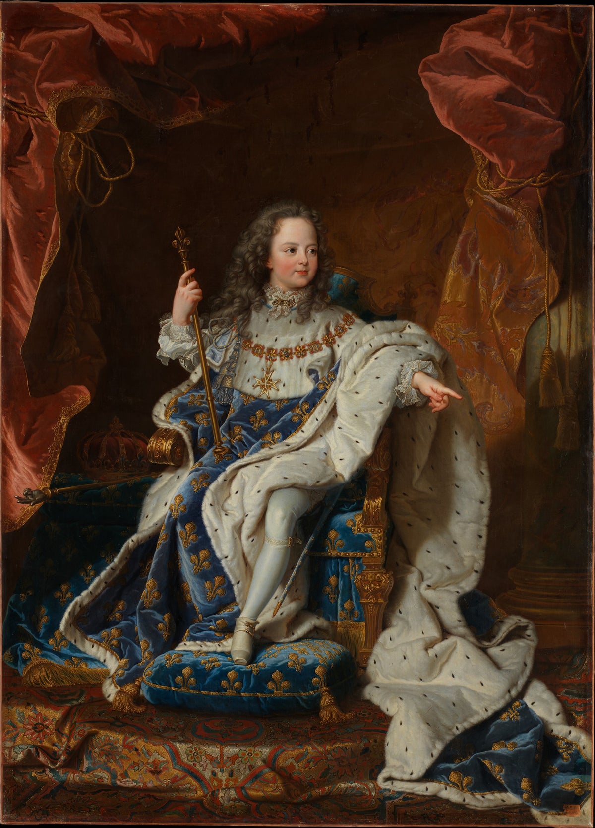 Louis XV 17101774 as a Child by Hyacinthe Rigaud - Oil Painting canvas print