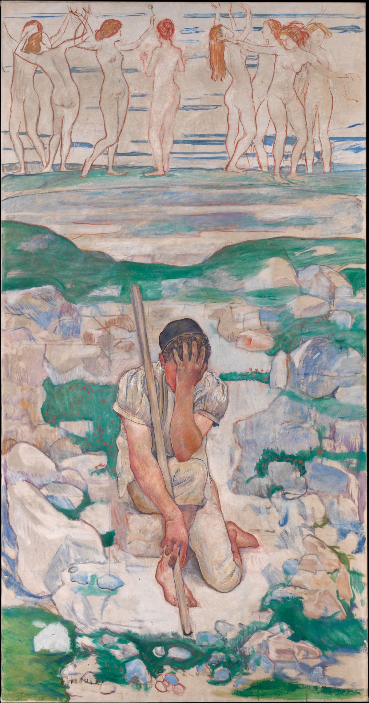 The Dream of the Shepherd Der Traum des Hirten by Ferdinand Hodler - Oil Painting canvas print