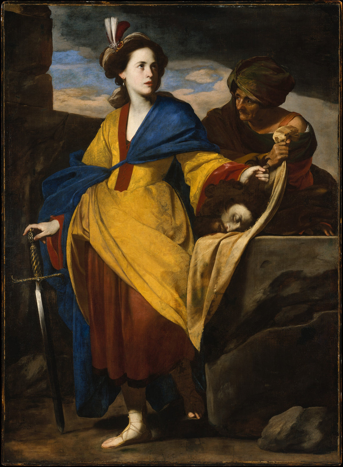Judith with the Head of Holofernes by Massimo Stanzione - Oil Painting canvas print