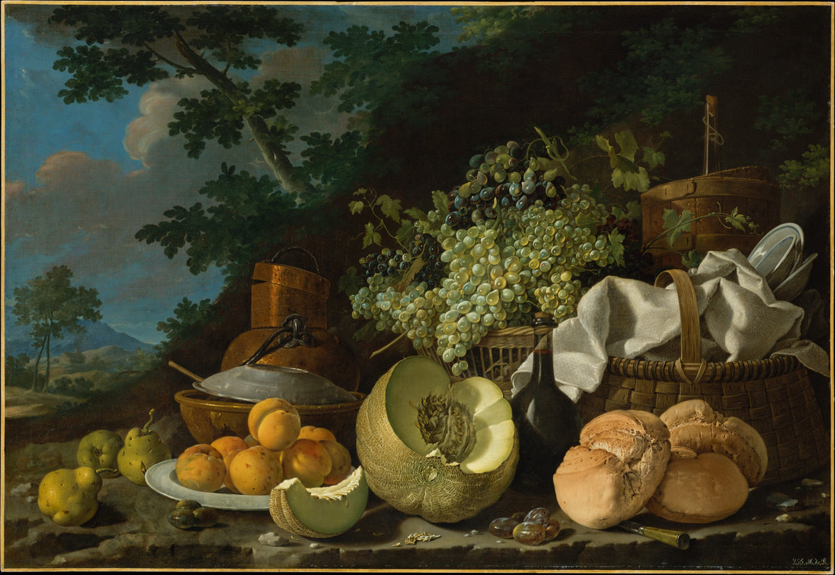 The Afternoon Meal La Merienda by Luis Meléndez - Oil Painting canvas print