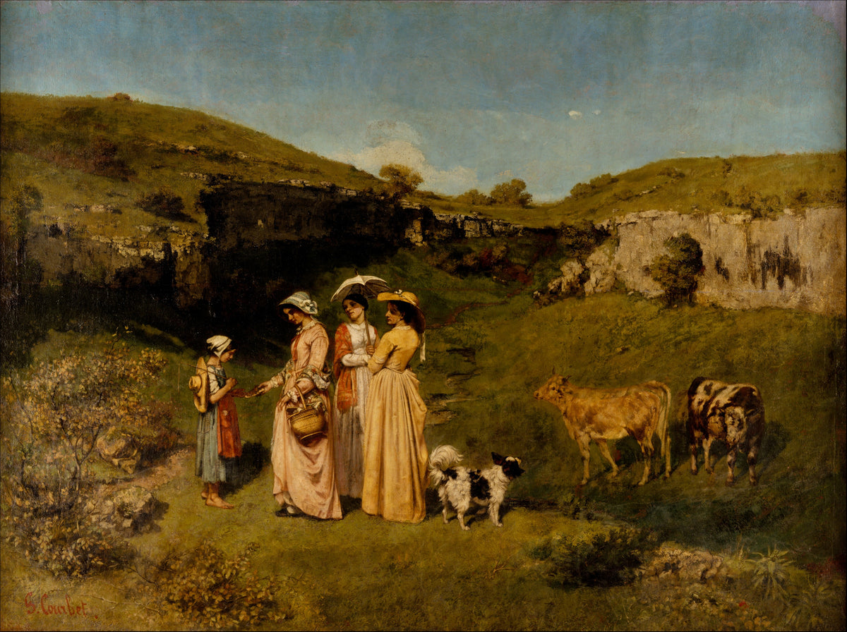 Young Ladies of the Village by Gustave Courbet - Realist canvas print
