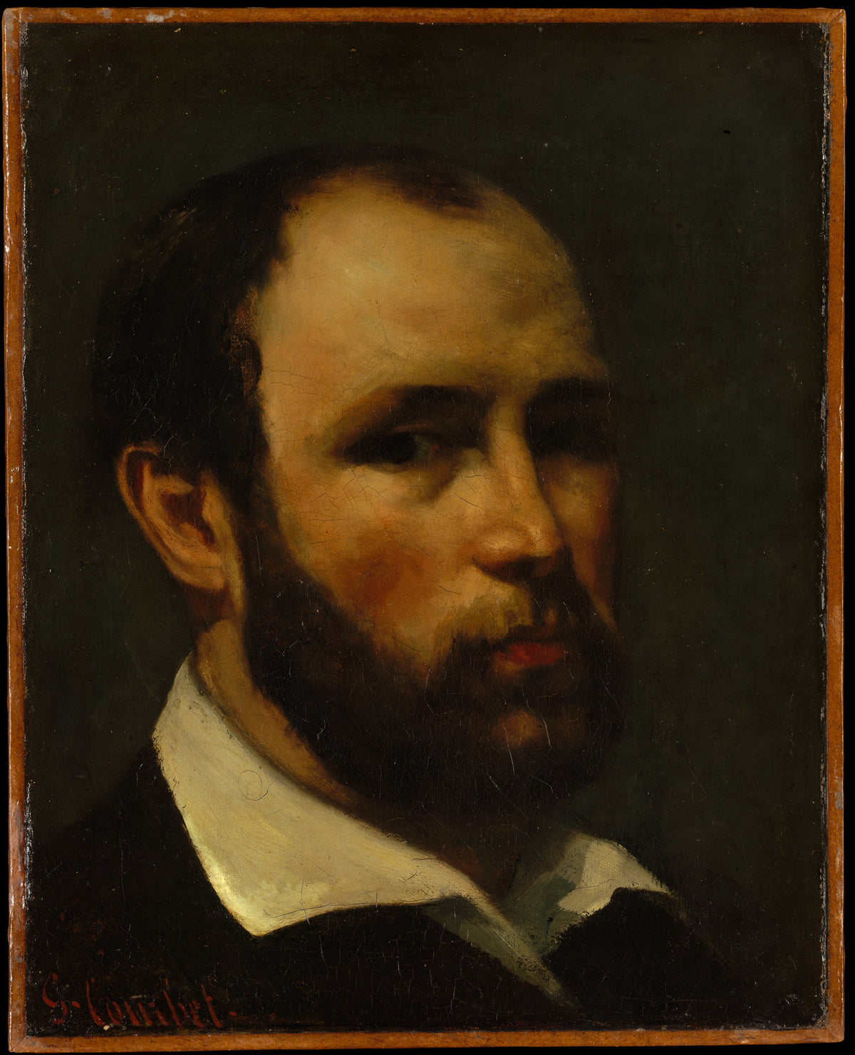Portrait of a Man by Gustave Courbet - Realist canvas print