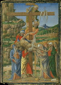 Descent from the Cross by Girolamo da Cremona - Tempera canvas print