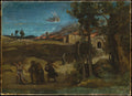 Study for The Destruction of Sodom by Camille Corot - Realist canvas print