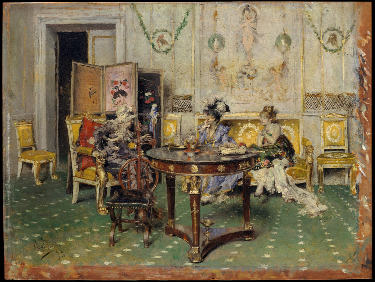 Gossip by Giovanni Boldini - Classic Art canvas print