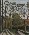The Banks of the Bivre near Bictre by Henri Rousseau (le Douanier) - Naive Art canvas print