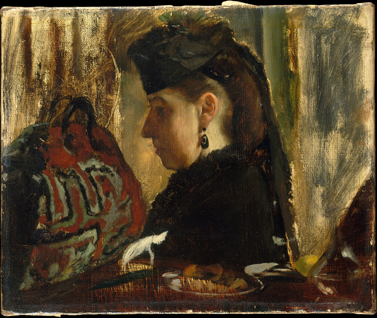 Marie Dihau 18431935 by Edgar Degas - Impressionist canvas print
