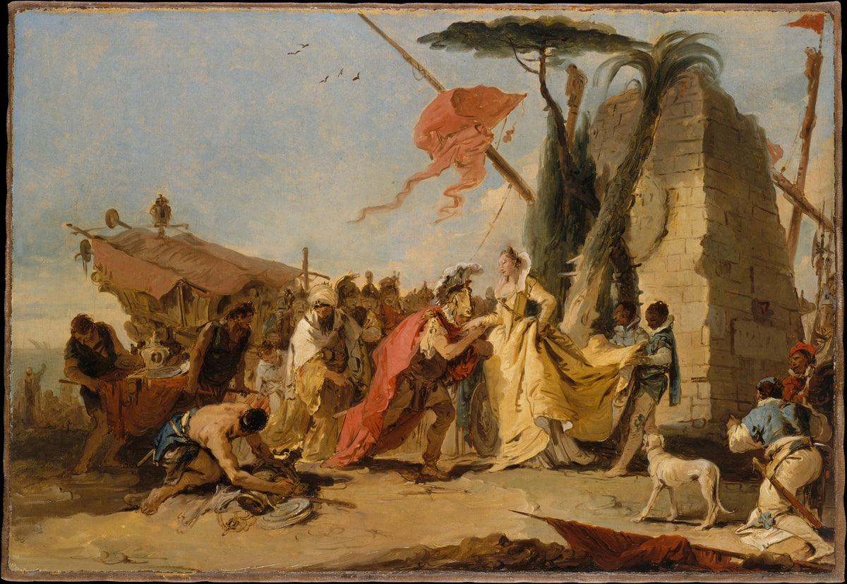 The Meeting of Antony and Cleopatra by Giovanni Battista Tiepolo - Oil Painting canvas print