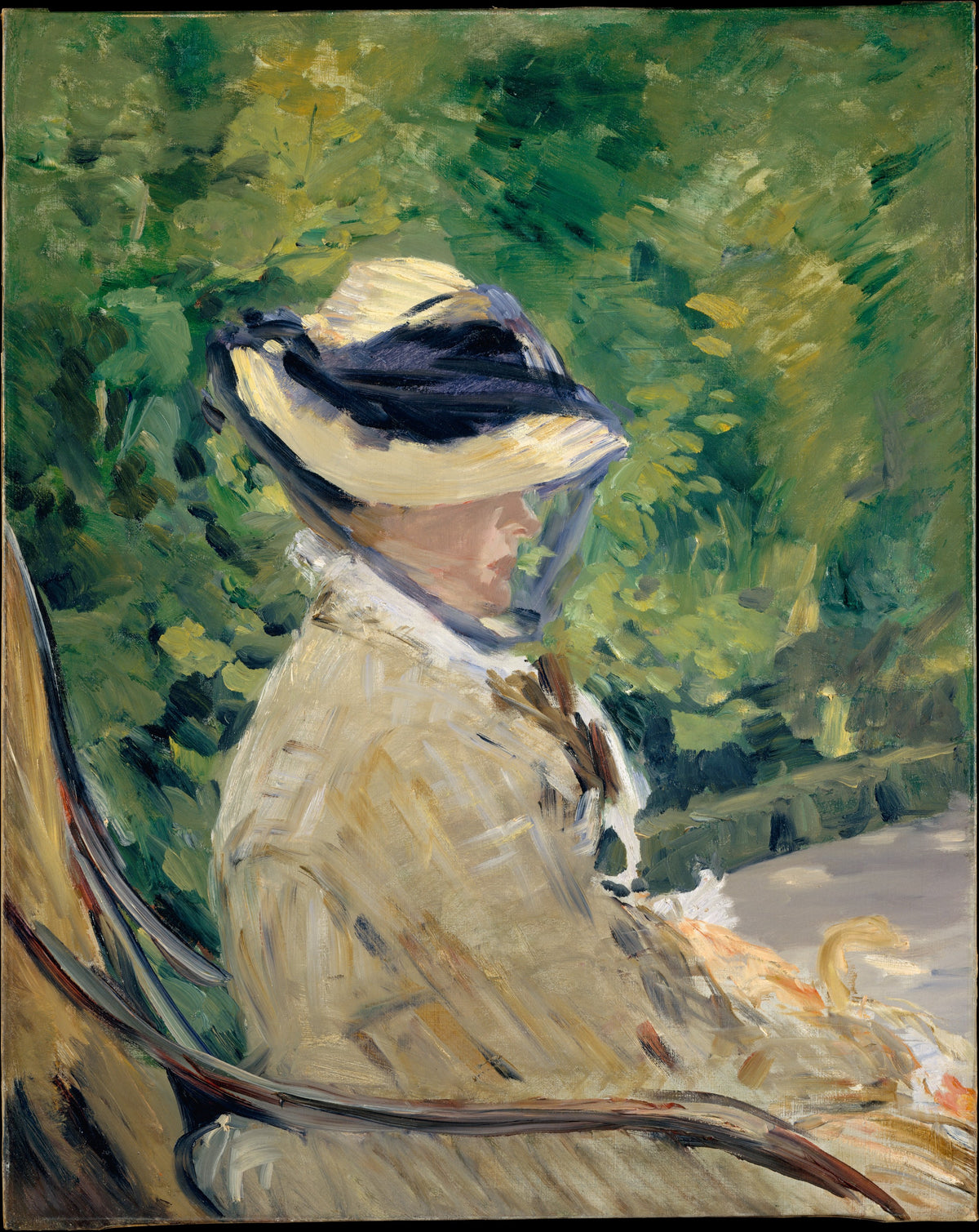 Madame Manet Suzanne Leenhoff, 18291906 at Bellevue by Edouard Manet - Impressionist canvas print