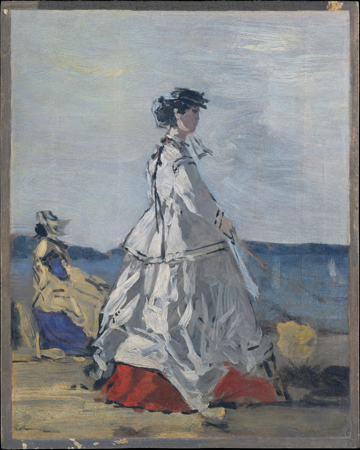 Princess Pauline Metternich 18361921 on the Beach by Eugène Boudin - Classic Art canvas print