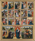 The Fifteen Mysteries and the Virgin of the Rosary by Netherlandish (Brussels) Painter - Classic Art canvas print