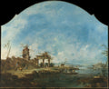Fantastic Landscape by Francesco Guardi - Oil Painting canvas print