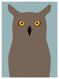 Great horned Owl, Day by PrintCollection - Oil Painting canvas print