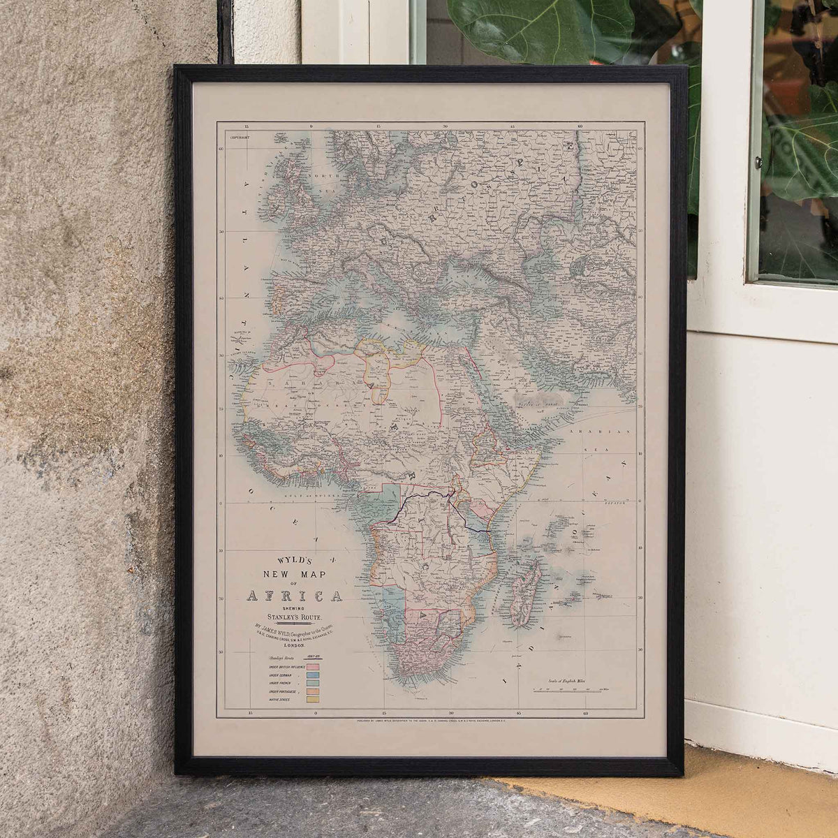 Nouvelle carte de l'Afrique Poster by Moryarty - Oil Painting canvas print