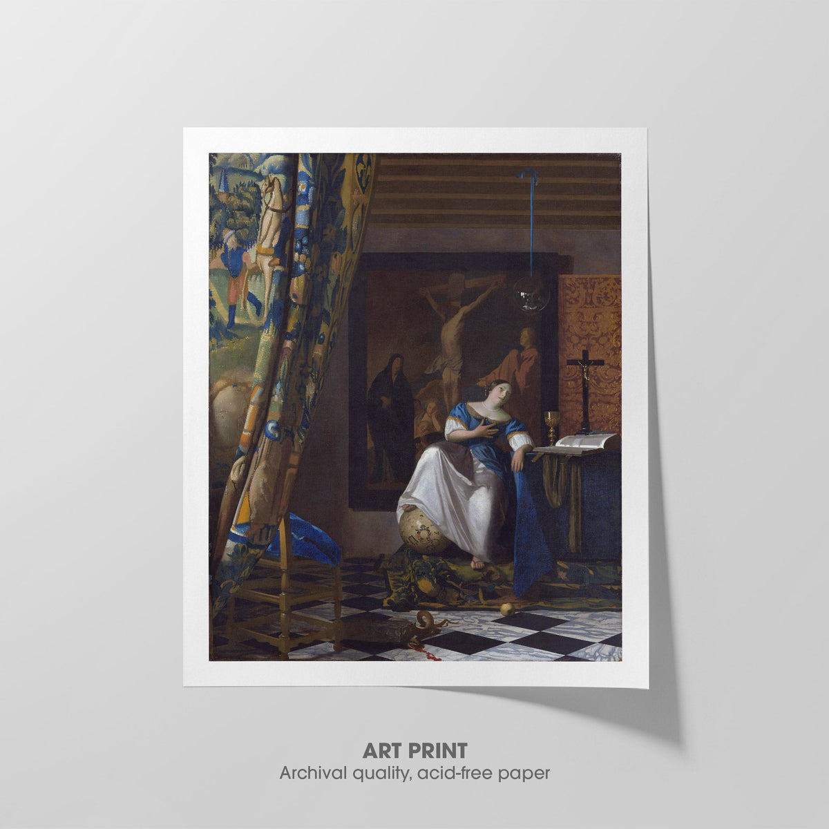 The Allegory of Faith  Vermeer  Art Print by Without A Frame - Oil Painting canvas print