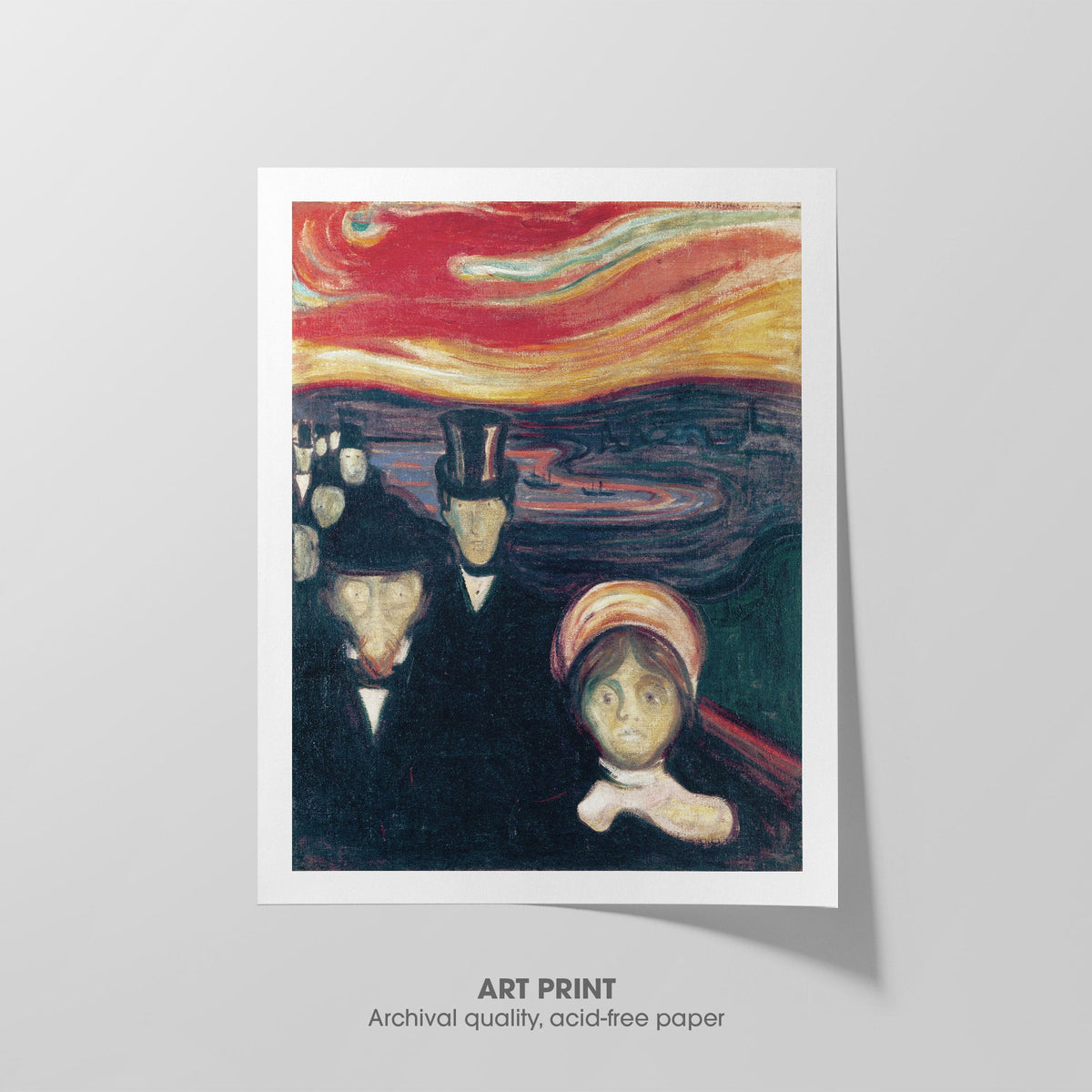 Anxiety  Munch  Art Print by Without A Frame - Oil Painting canvas print