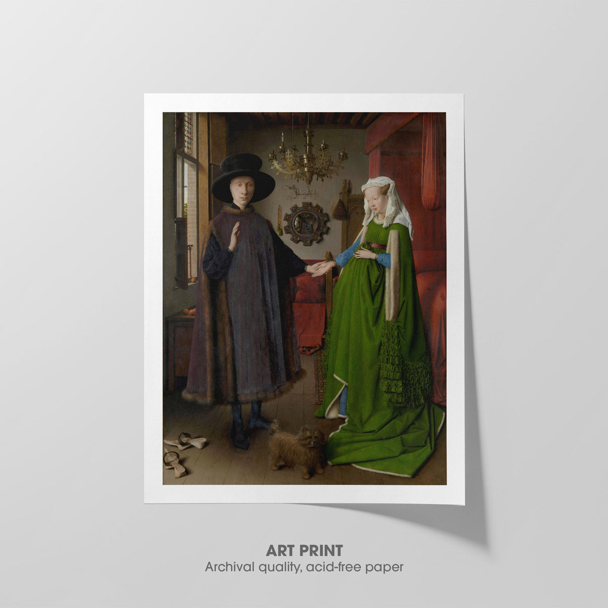 The Arnolfini Portrait  Van Eyck  Art Print by Without A Frame - Oil Painting canvas print