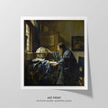 The Astronomer  Vermeer  Art Print by Without A Frame - Oil Painting canvas print
