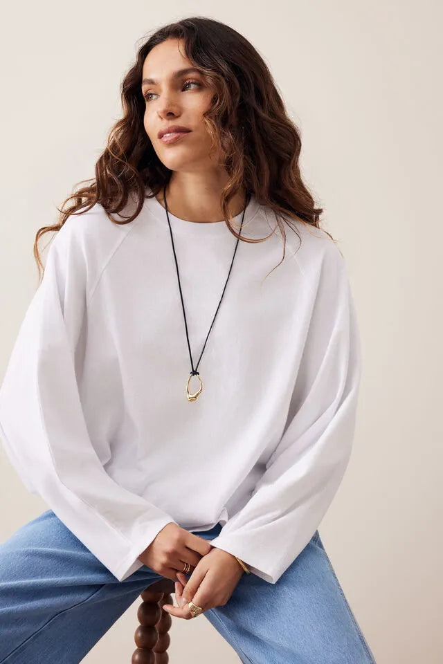 Jordi Slouchy Top - White