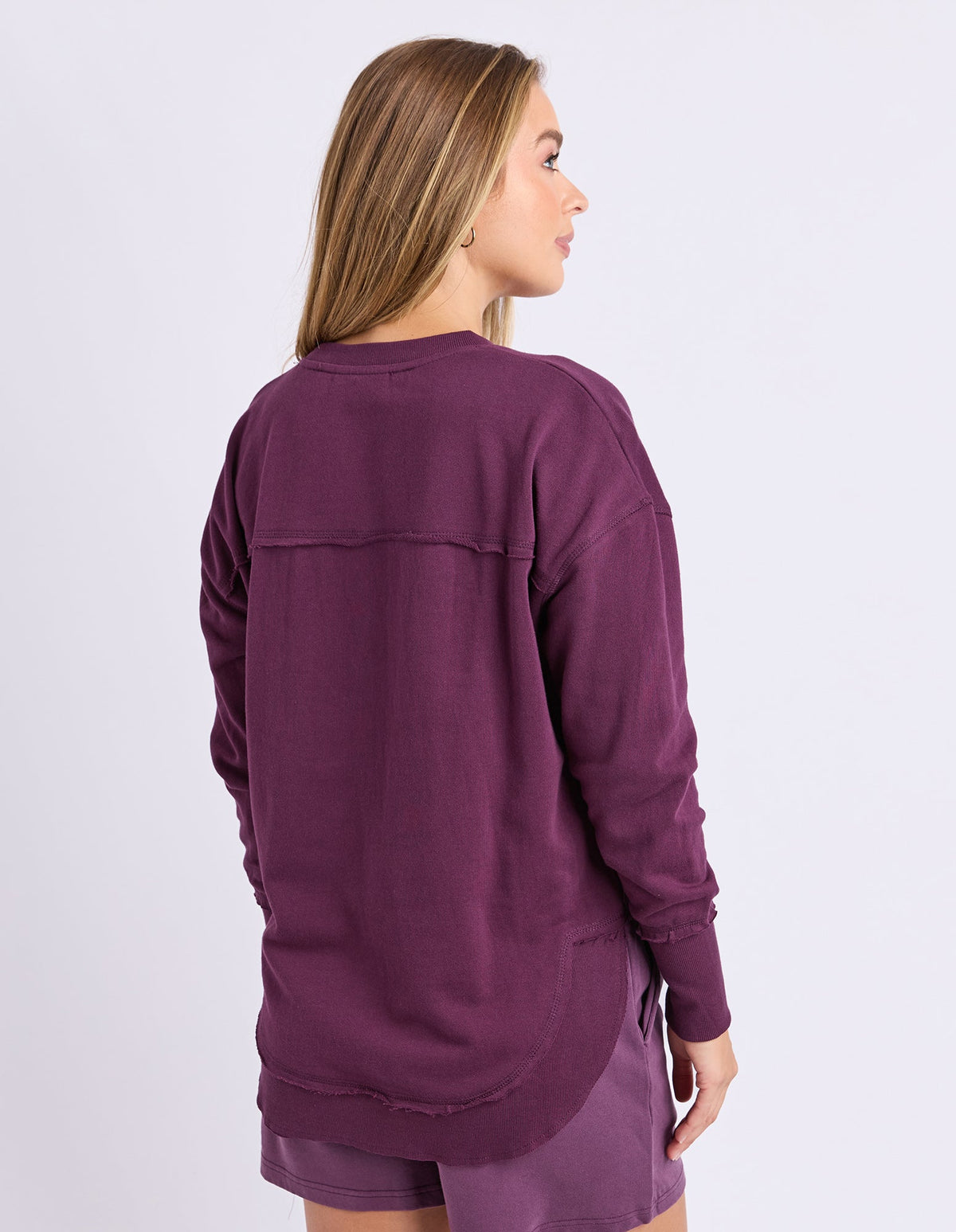 Simplified Metallic Crew - Plum