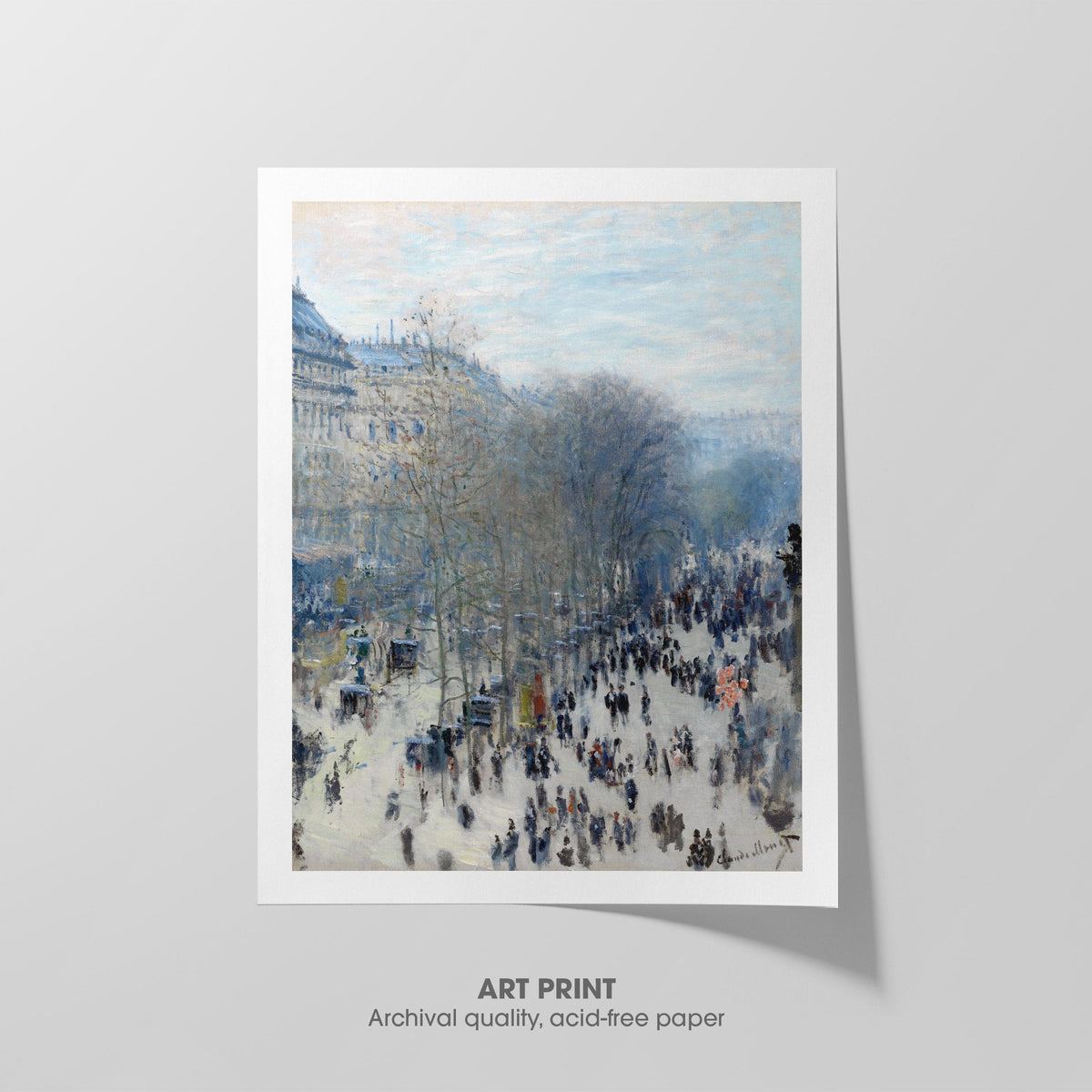 Boulevard des Capucines  Monet  Art Print by Without A Frame - Oil Painting canvas print