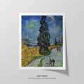 Country Road in Provence  Van Gogh  Art Print by Without A Frame - Oil Painting canvas print