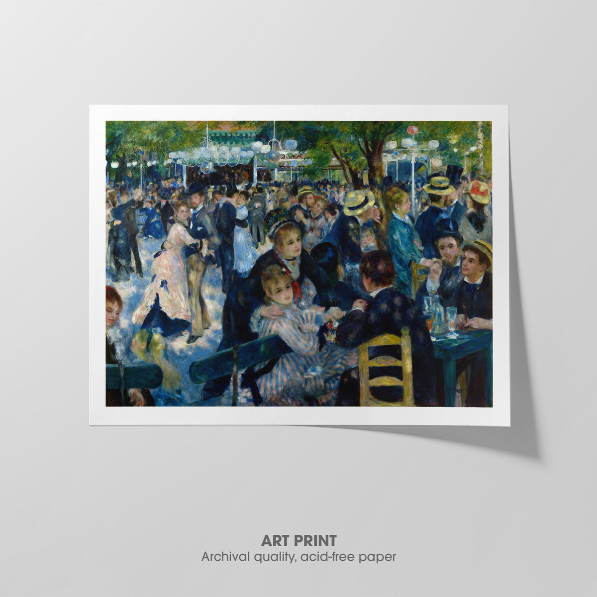 Dance at Le Moulin  Renoir  Art Print by Without A Frame - Oil Painting canvas print