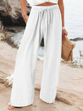 Women's Cotton And Linen Wide Leg Casual Pants