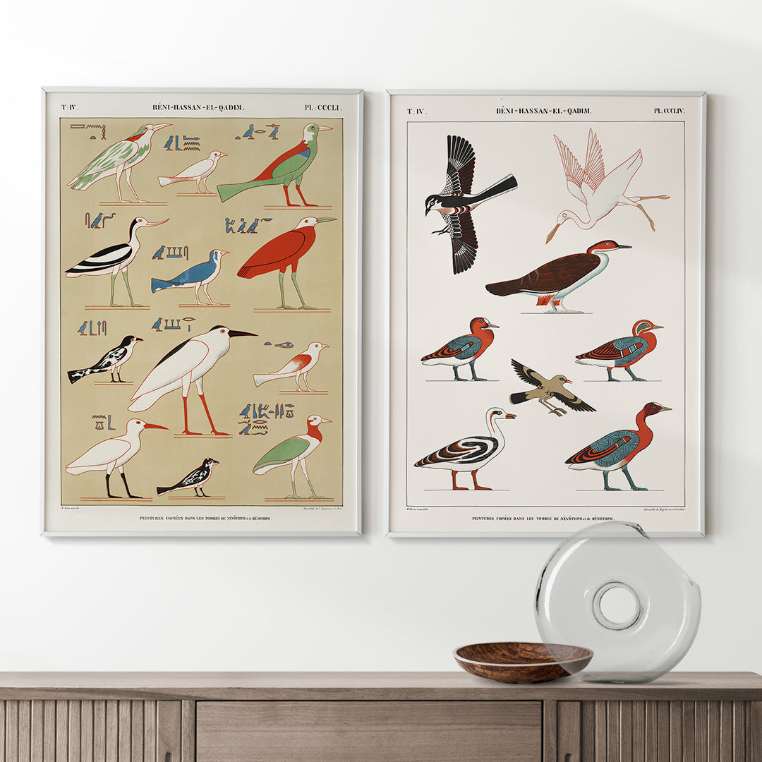 Oiseaux des tombes de Nevoethph et Menothph, planche 2 Poster by Moryarty - Oil Painting canvas print
