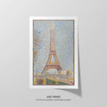 Eiffel Tower  Seurat  Art Print by Without A Frame - Oil Painting canvas print