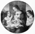 Madonna and Child with Angels by Domenico Ghirlandaio - Tempera canvas print