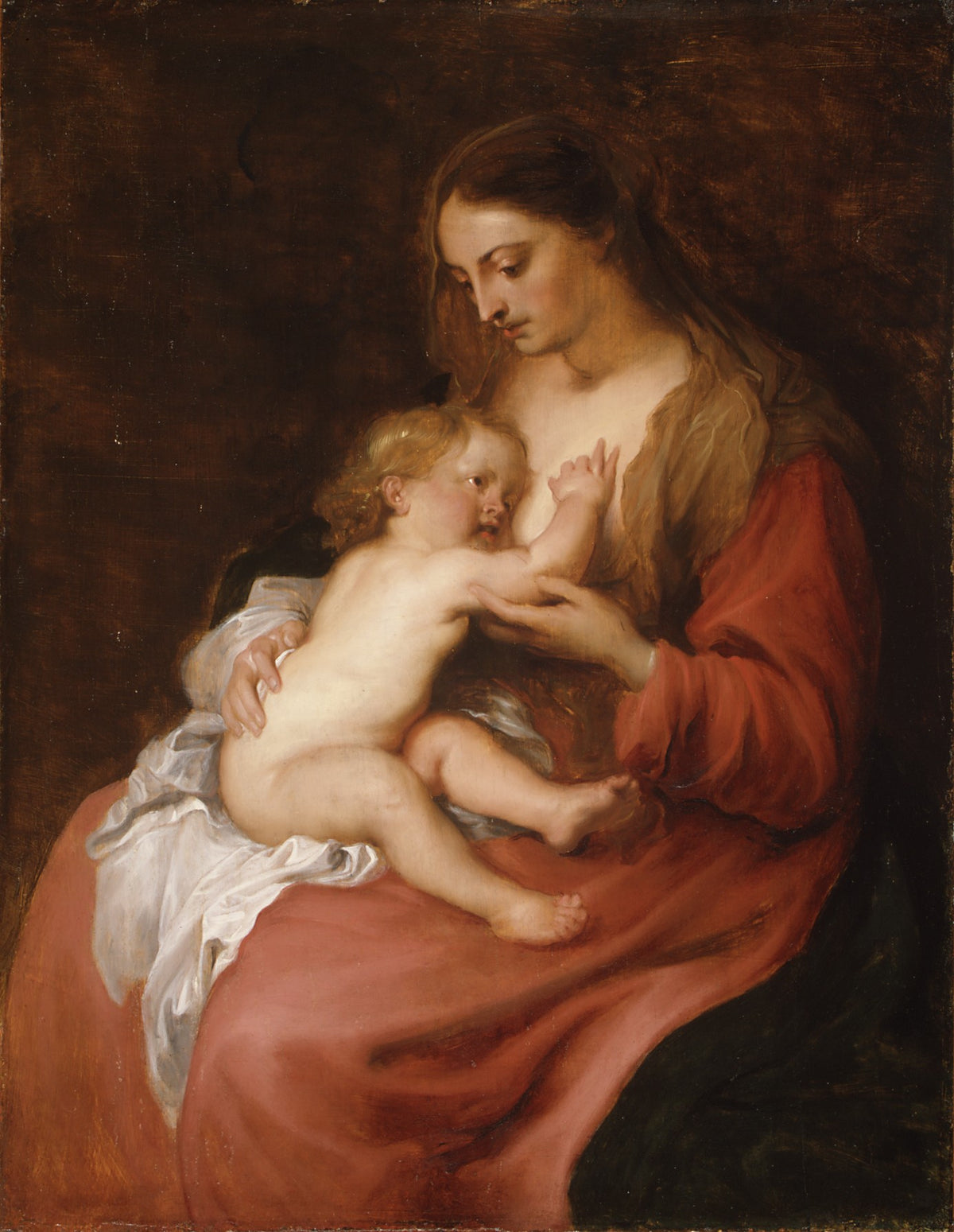 Virgin and Child by Anthony van Dyck - Classic Art canvas print