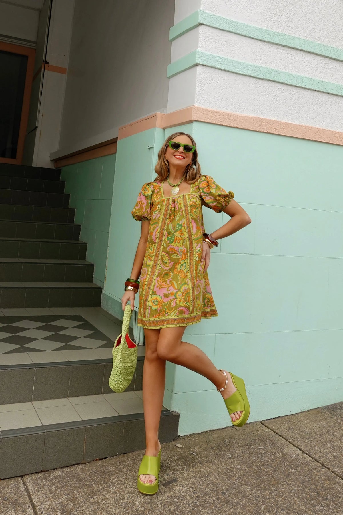 Gemmah Mini Dress - Olive