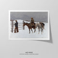 The Fall of the Cowboy  Remington  Art Print by Without A Frame - Oil Painting canvas print