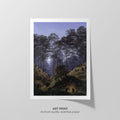 Forest Interior by Moonlight  Friedrich  Art Print by Without A Frame - Oil Painting canvas print