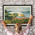 Jardin fleuri et bungalow Poster by Moryarty - Oil Painting canvas print