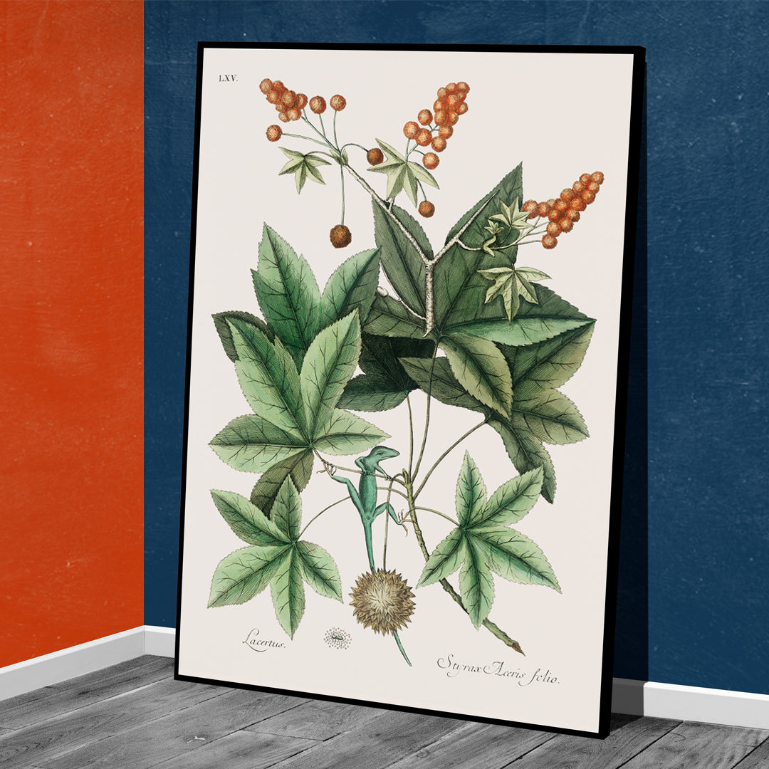 Lzard vert Poster by Moryarty - Oil Painting canvas print