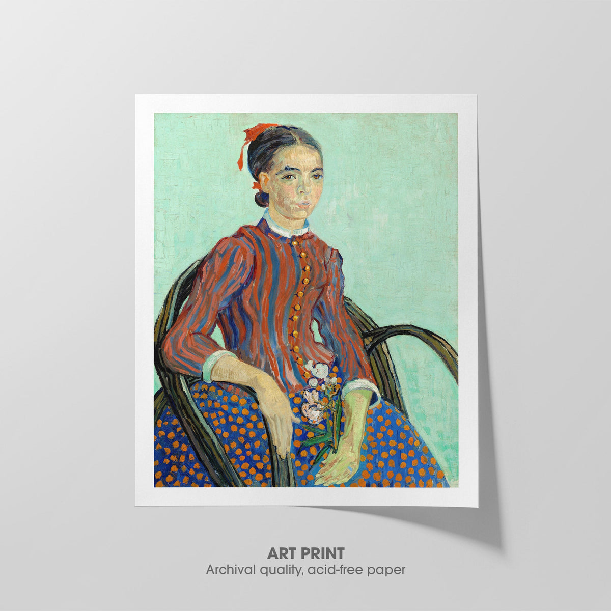 La Mousm  Van Gogh  Art Print by Without A Frame - Oil Painting canvas print