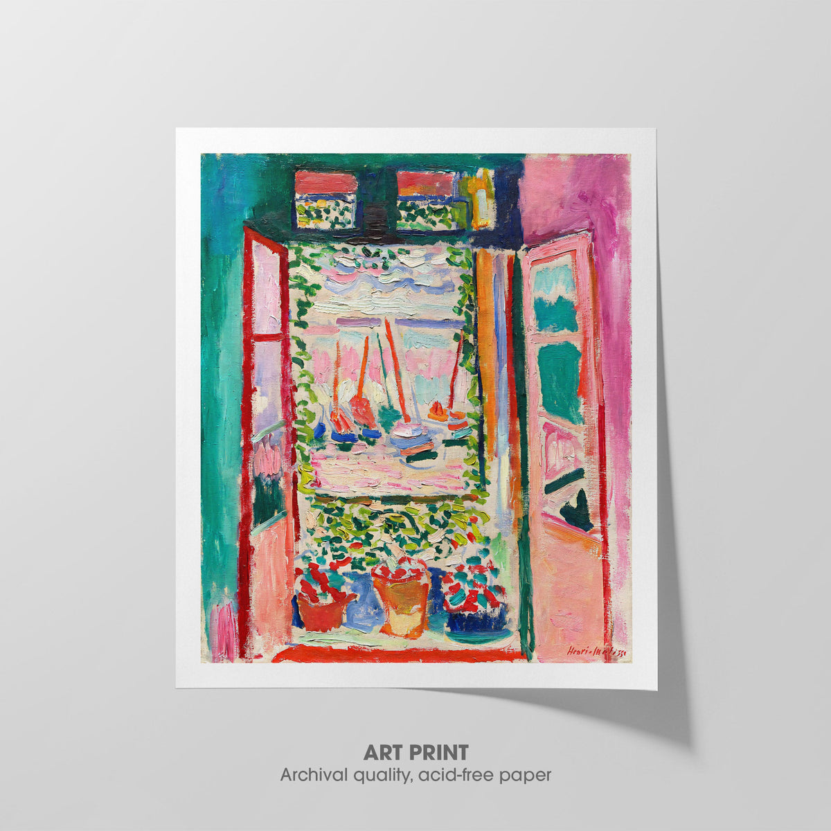 Open Window, Collioure  Matisse  Art Print by Without A Frame - Oil Painting canvas print