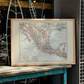Carte ancienne du Mexique Poster by Moryarty - Oil Painting canvas print