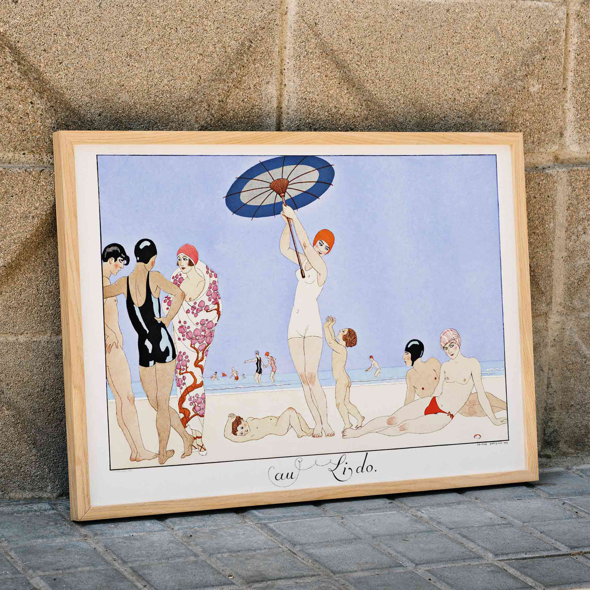 Au Lido Poster by Moryarty - Oil Painting canvas print